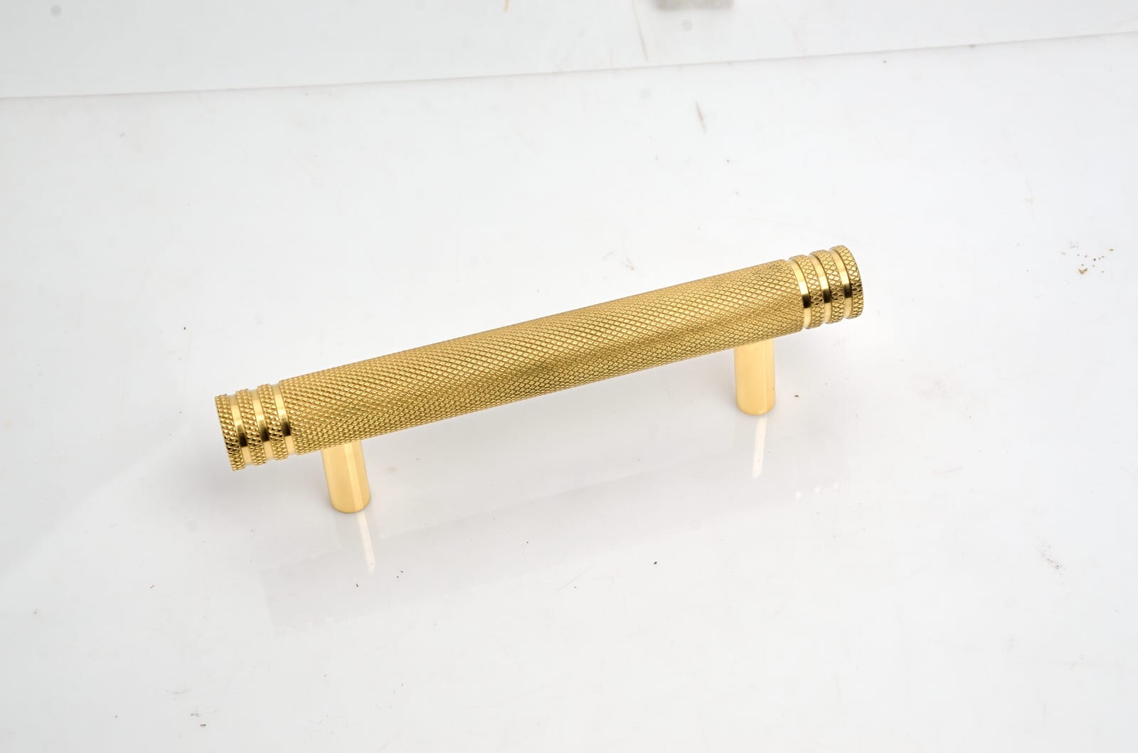 Knurled Brass Bar Pull
