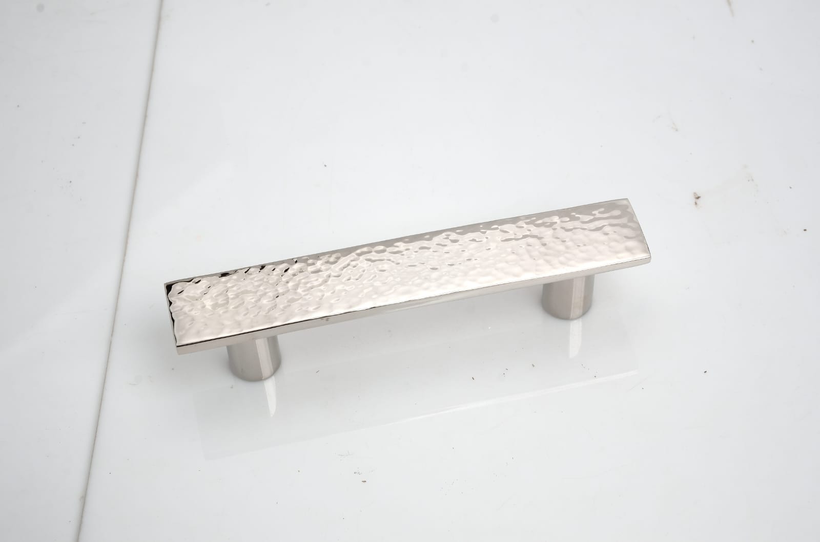 Hammered Nickel Plinth Pull