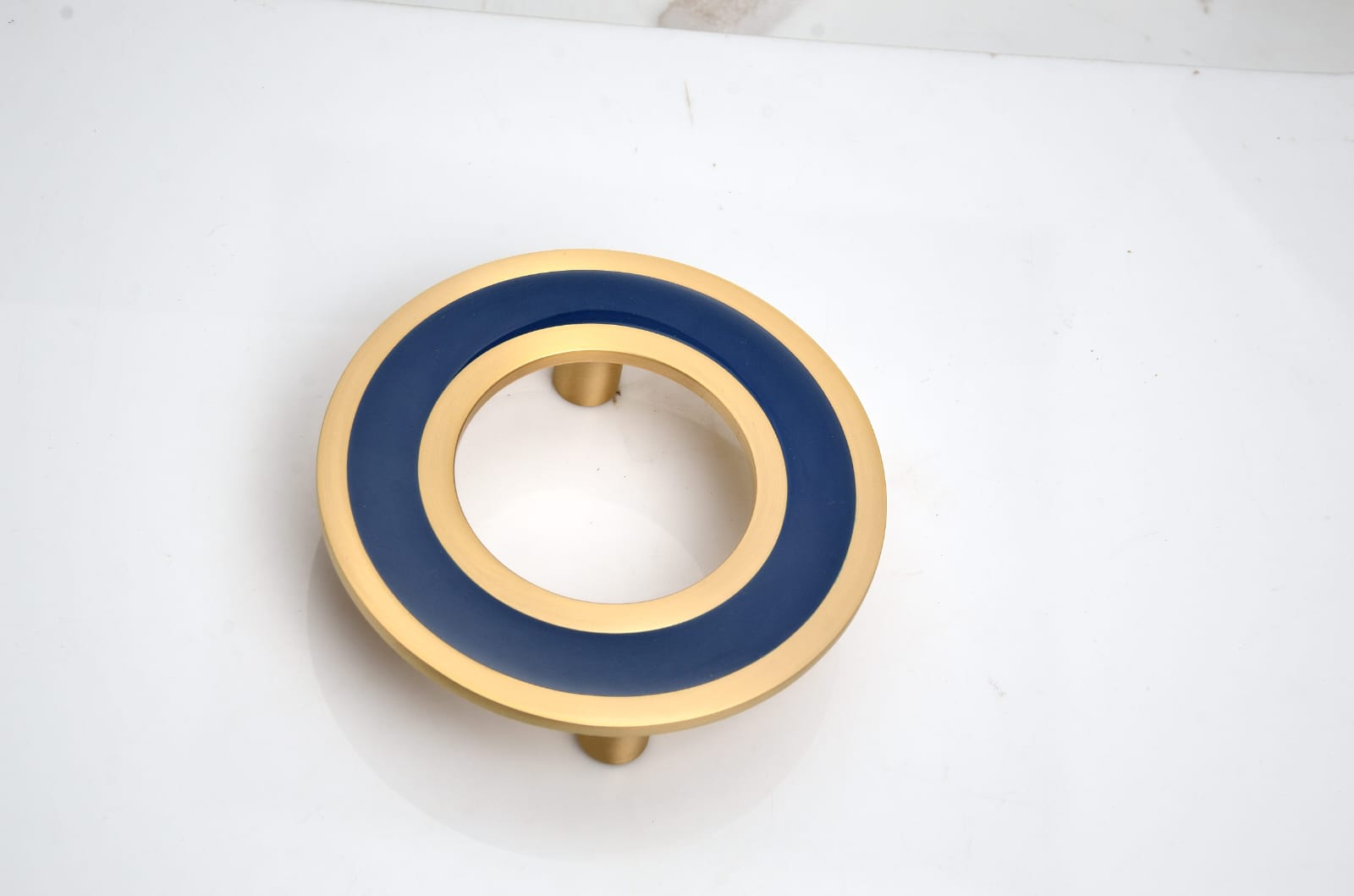 Navy Enamel Ring Pull
