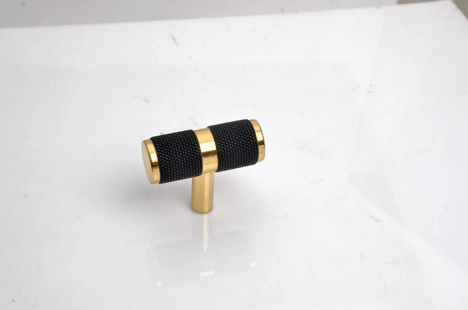 Black & Brass Knurled T-Bar