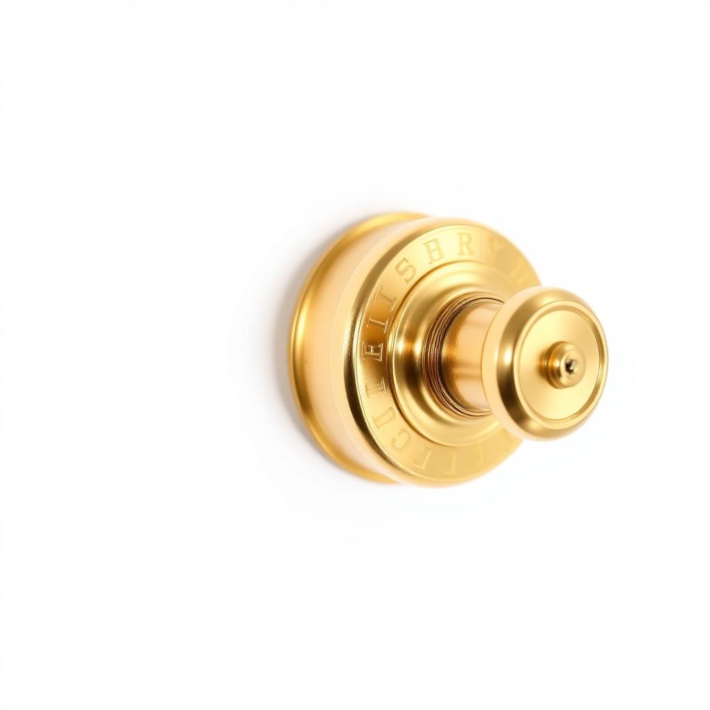 Engraved Brass Rim Lock